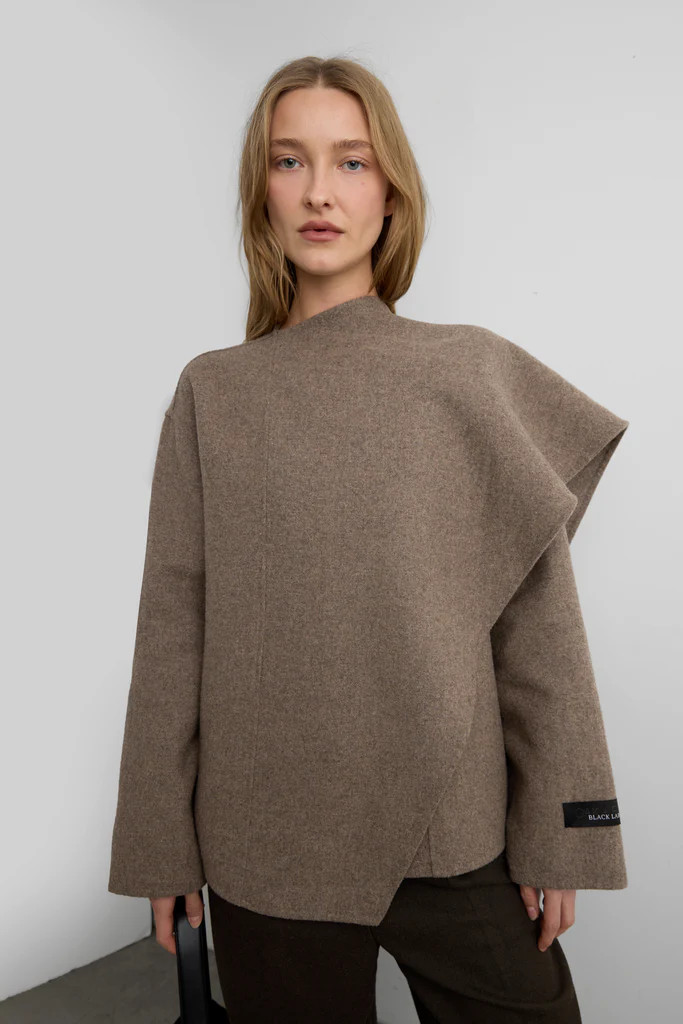 WOOL CASHMERE SCARF COAT | OAK + FORT