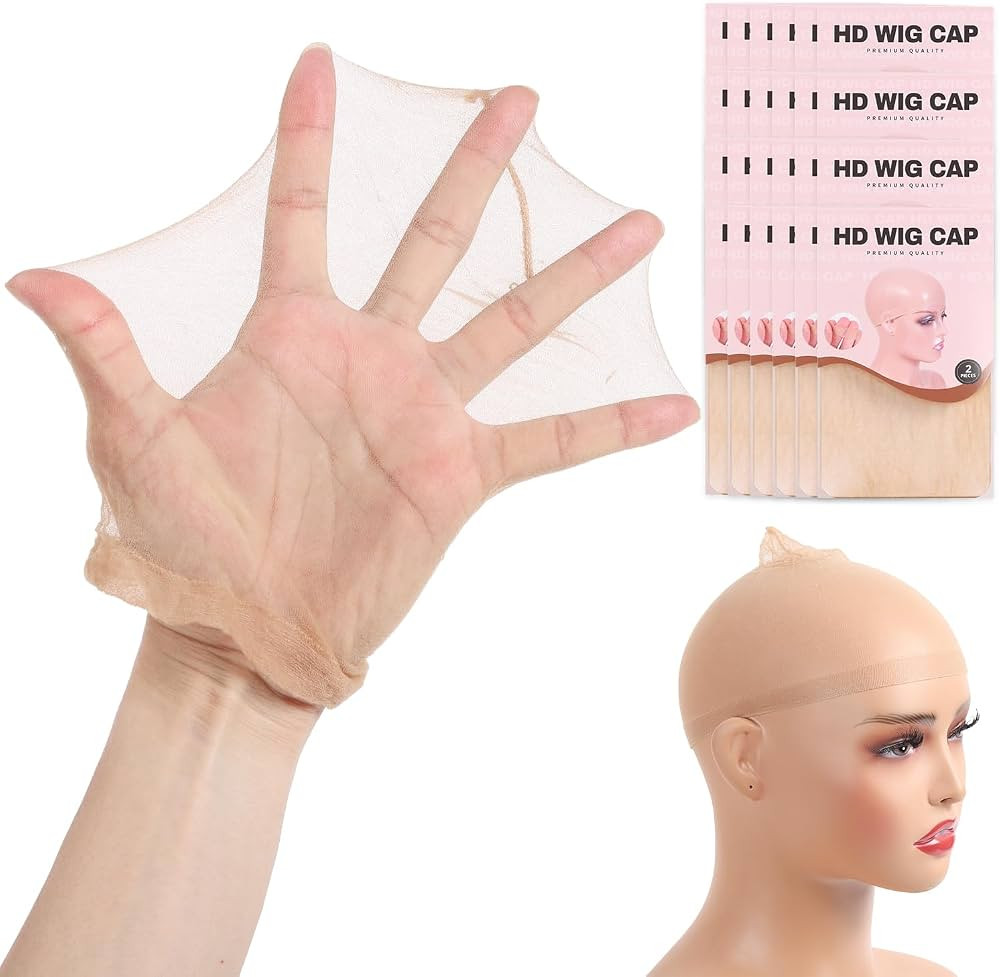 Etercycle 24 Pieces HD Wig Cap, Ultra-thin Invisible High-Elastic Wig Cap for Lace Front Wig Stre... | Amazon (US)