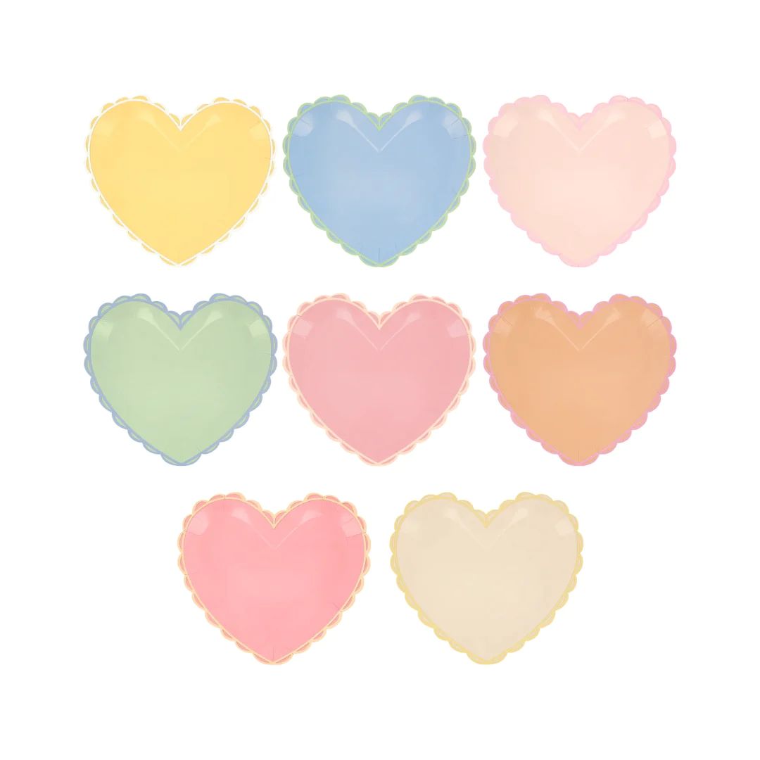 Pastel Heart Large Plates | Ellie and Piper