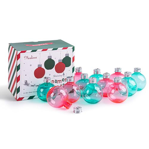 12Pcs Christmas Booze Balls Ornaments, 150ml Capacity Christmas Drink Balls Shot Glass, Reusable and Fillable Festive Booze Balls for Holiday Parties, Home and Christmas Tree Decorations | Amazon (US)
