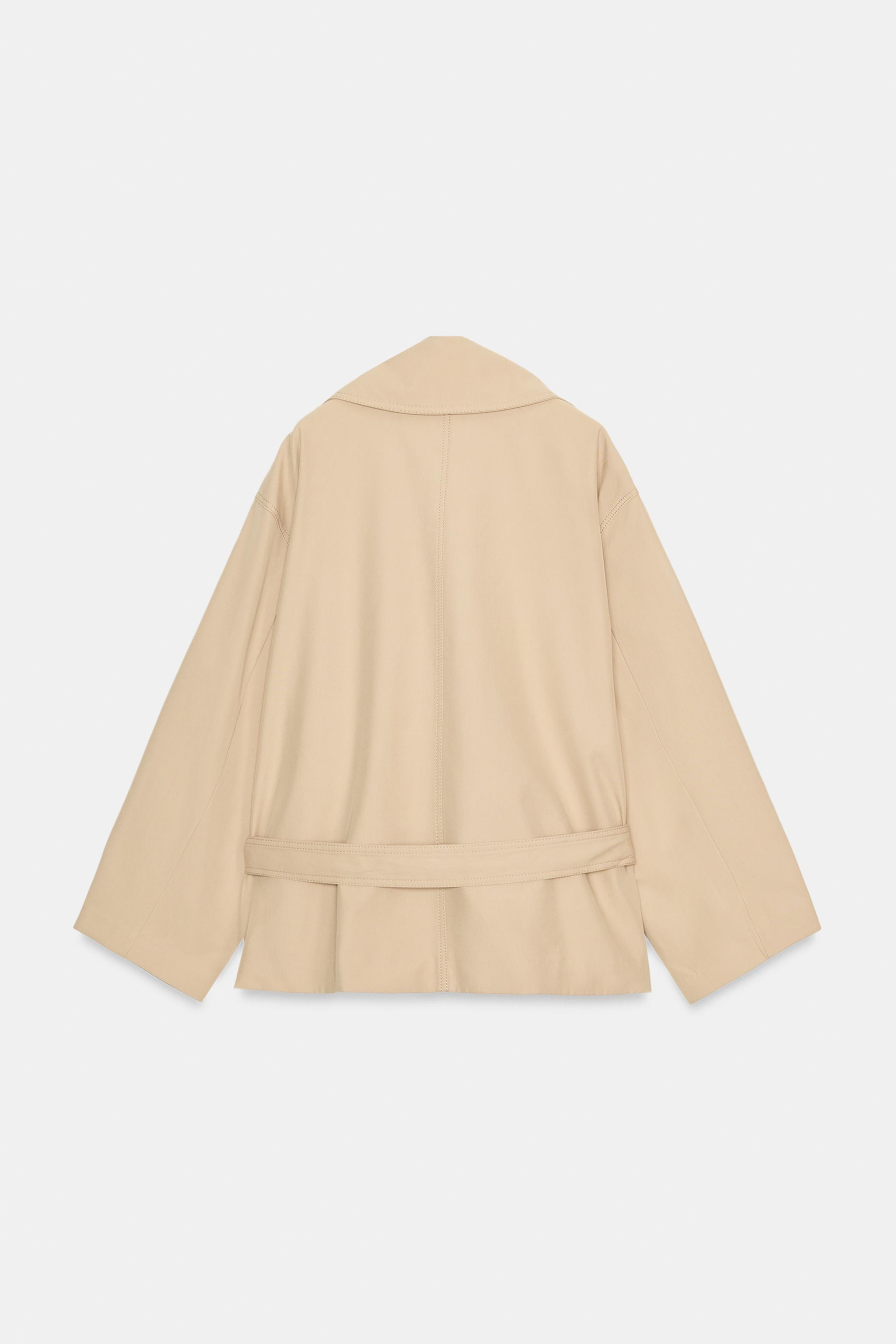 SHORT TRENCH COAT WITH BELT | Zara UK
