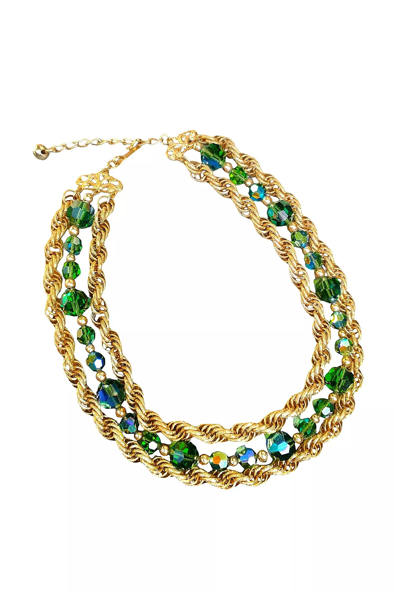 1960's Crystal Bead Triple Strand Necklace | Free People (Global - UK&FR Excluded)