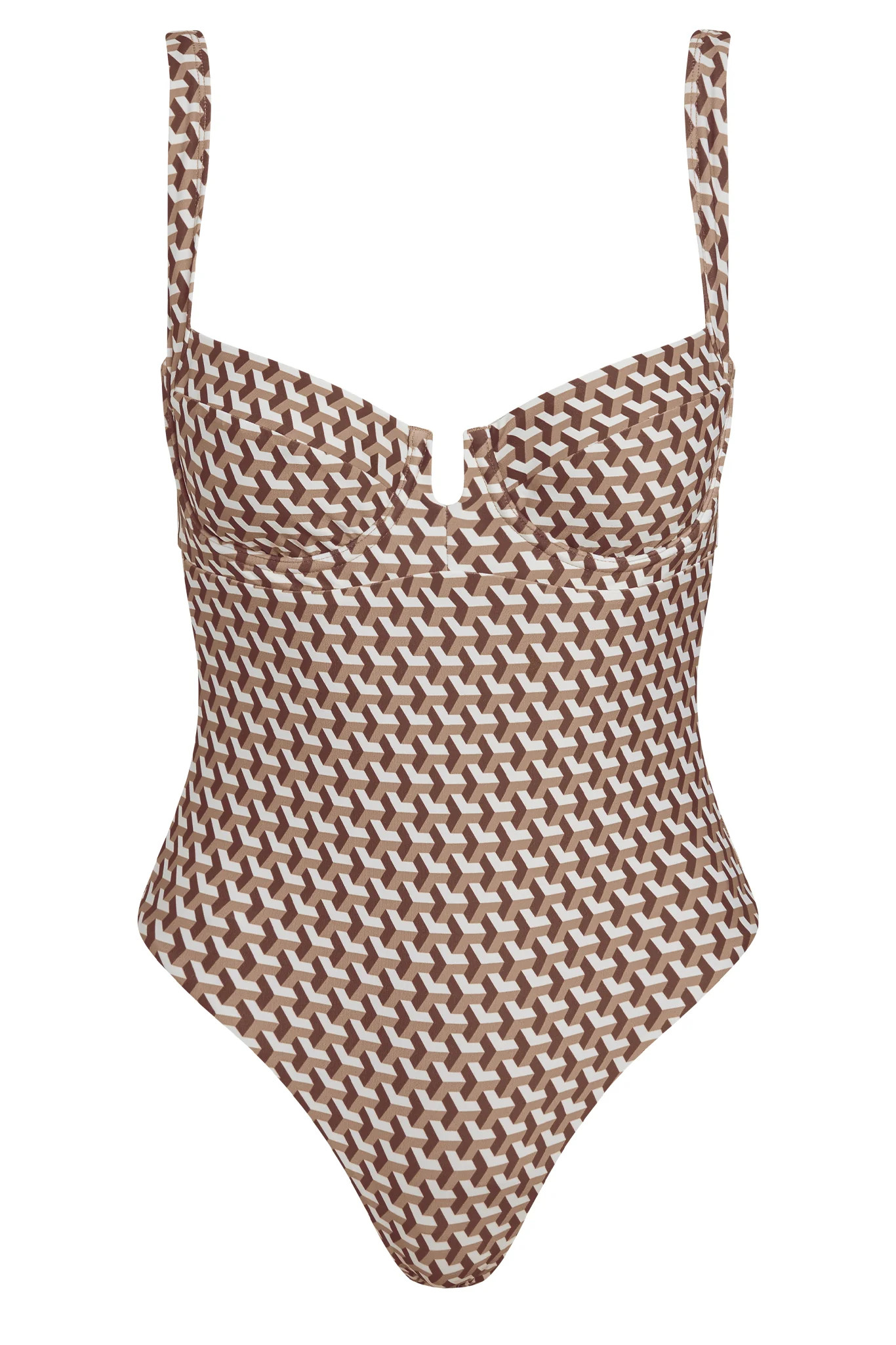 Clovelly One Piece - Husk Geo | Monday Swimwear