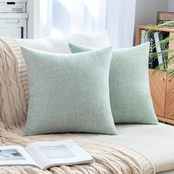 MIULEE Set of 2 Spring Throw Pillow Covers Decorative Throw Pillow Cover Farmhouse Covers Square ... | Amazon (US)