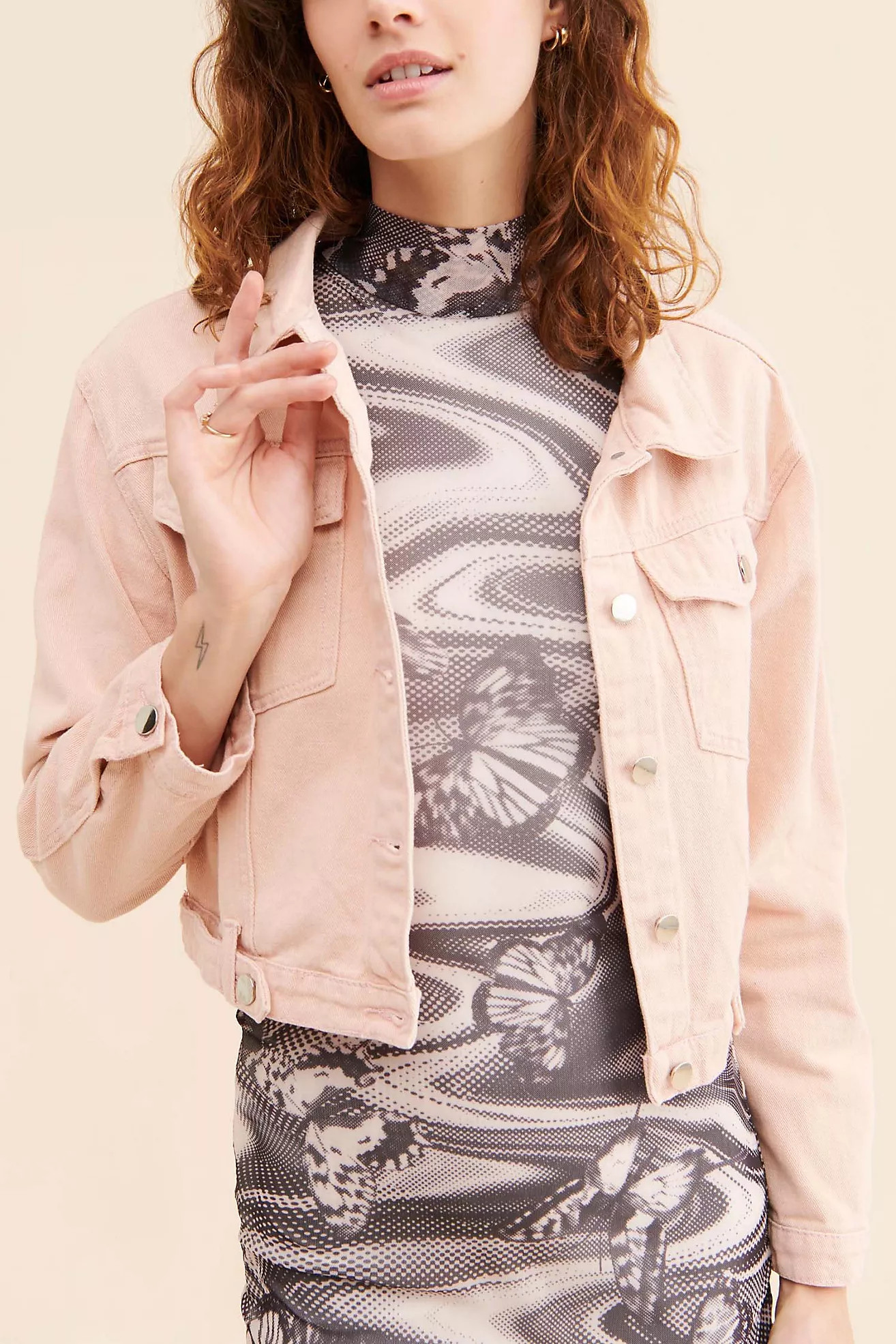 en elly Cropped Trucker Jacket | Anthropologie (US)