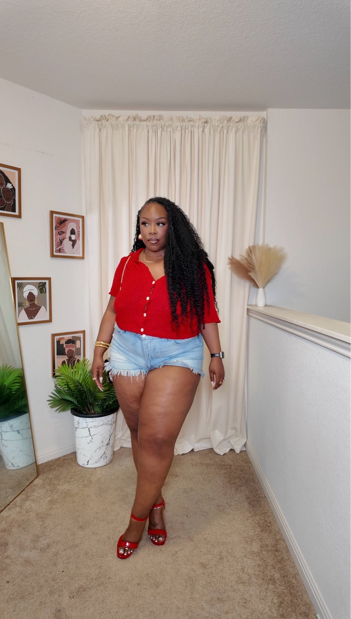 Cute casual Girls night out vibes 🚩

#LTKgrwm #LTKootd #LTKMidsize