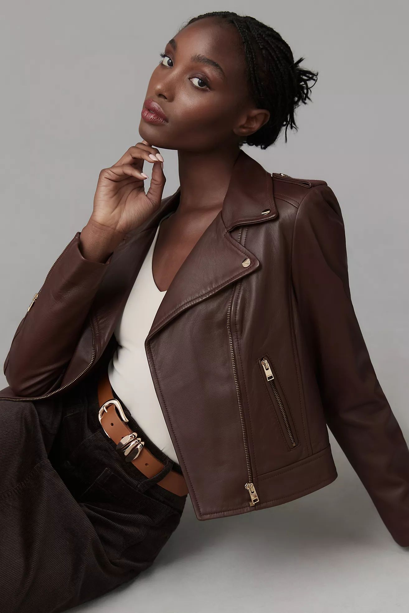 Lamarque Donna Iconic Leather Biker Jacket | Anthropologie (US)