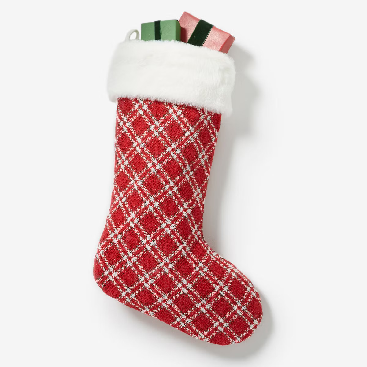 Personalization Mall Plaid Noel Christmas Stocking | Target