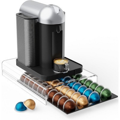 Acrylic Coffee Pod Holder, Pod Drawer for Nespresso Vertuo, 40-Capsule Countertop Storage Organizer 40 Capsules one size | Target