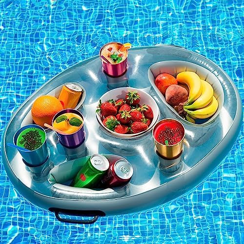 Drink Floaties, Floating Drink Holder for Pool 27.6"x19.7", Swimming Pool Accessories Pool Drink ... | Amazon (US)