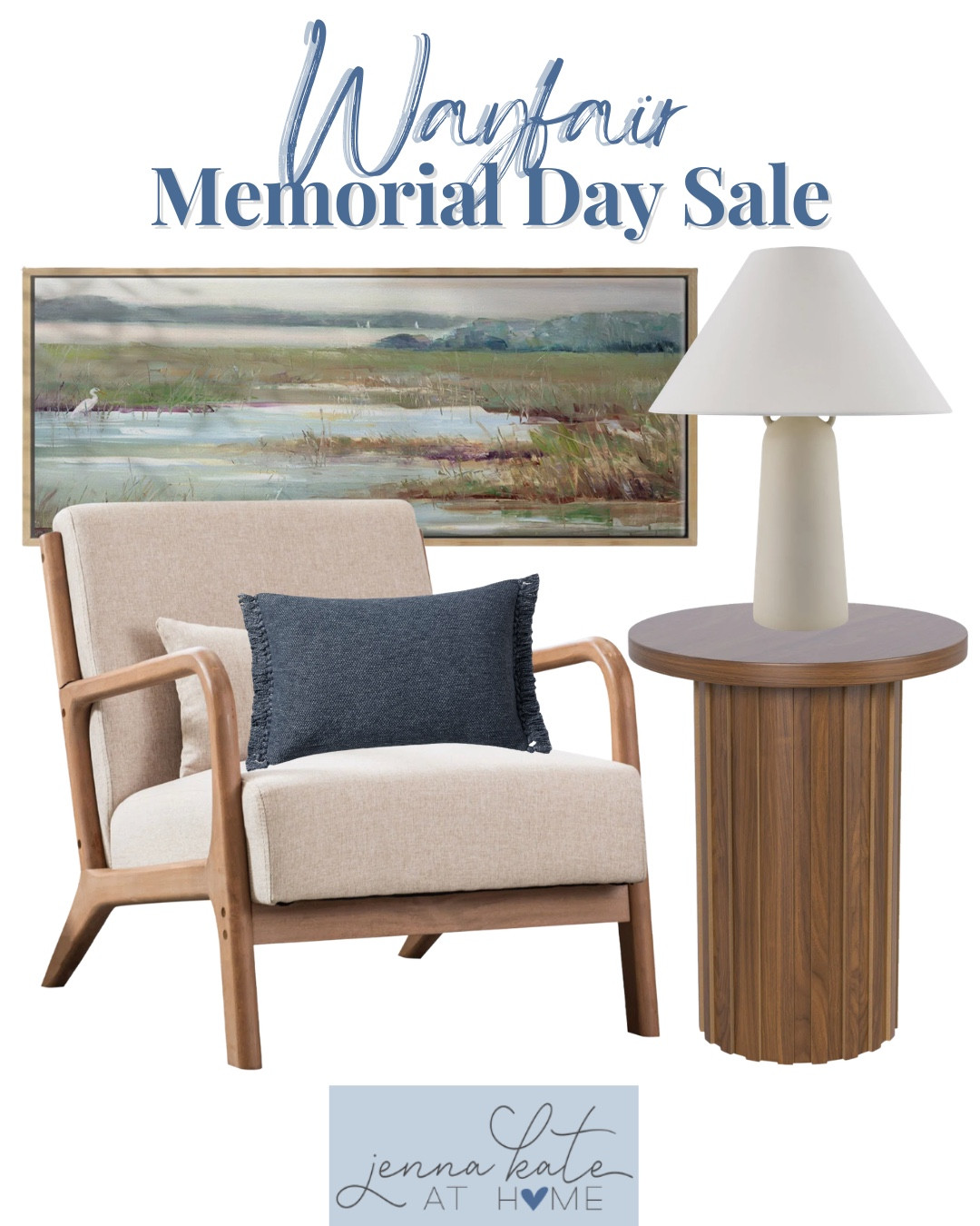 Wayfair Memorial Day sale includes accent chair, side table, table lamp, throw pillow, and wall art.

Home decor, coastal home, looks for less, sale alert, Memorial Day sale

#LTKSaleAlert #LTKHome #LTKSeasonal
