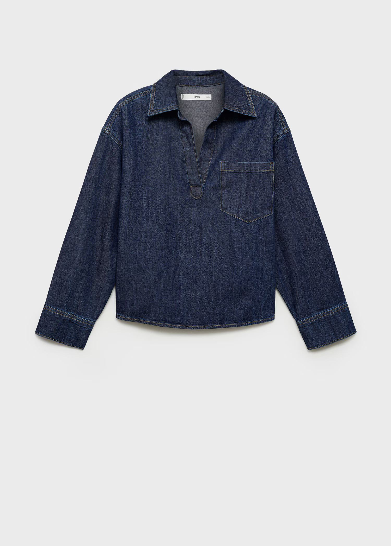 Denim cotton shirt - Women | MANGO USA | Mango (US/MX/AU)