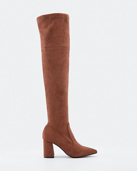 Faux Suede Pointy-Toe Over-The-Knee Boot
		STYLE: 375072 | Le Chateau Stores Inc.