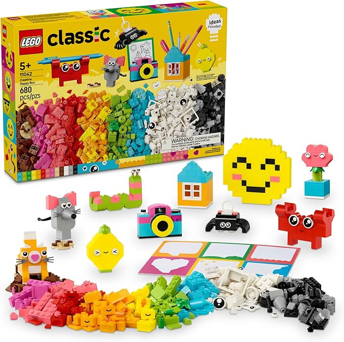 LEGO Classic Creative Happy Box Building Toy Set - Building Blocks Toy for Kids, Boys and Girls, ... | Amazon (US)