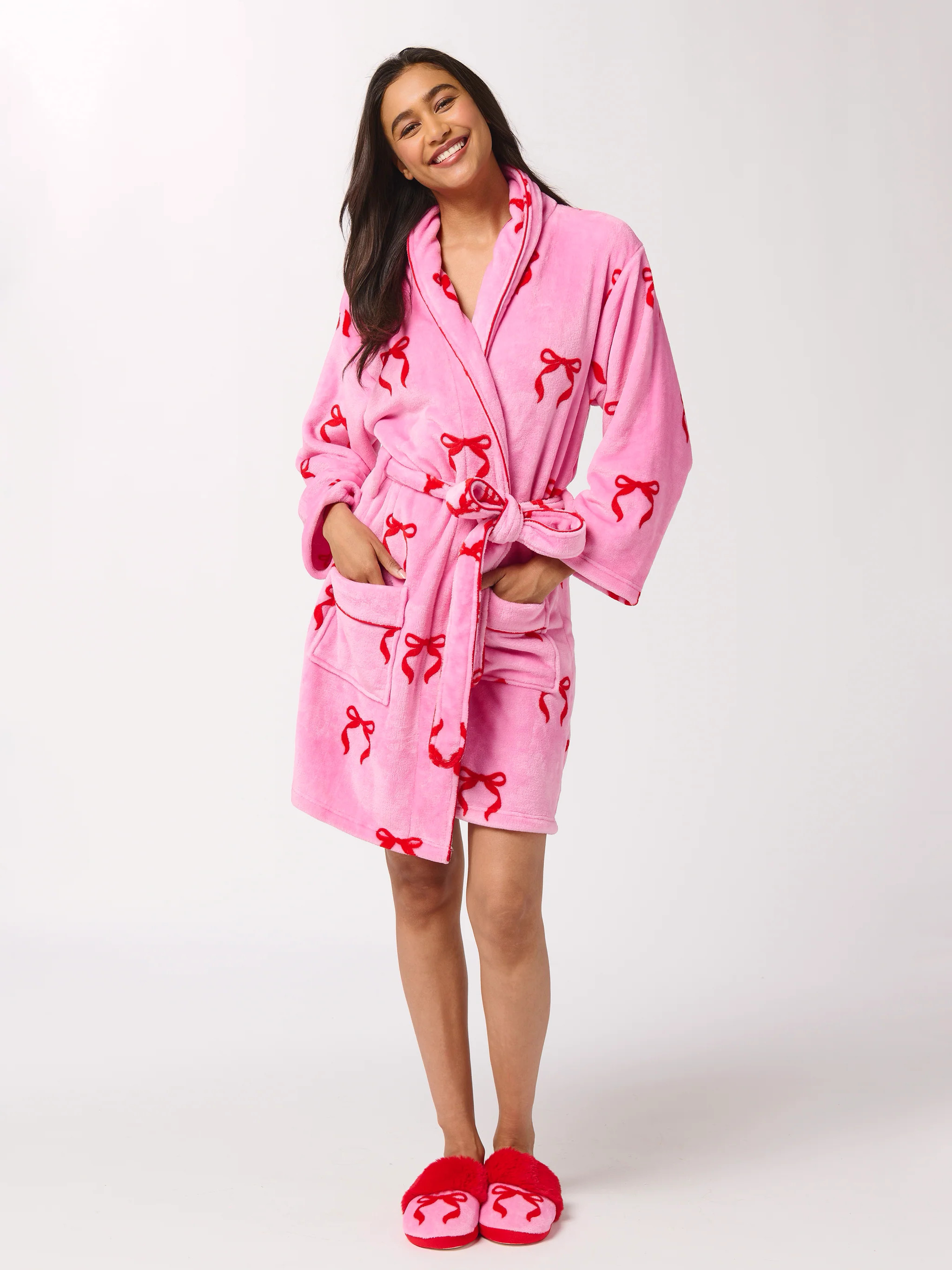 Shiraleah Bow Robe, Pink | Shiraleah