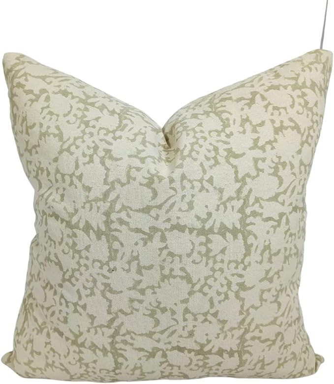 Fabritual Outdoor Cushion Cover Duck Canvas Cushion Covers Boho Throw Pillow Covers Handblock Pri... | Amazon (US)