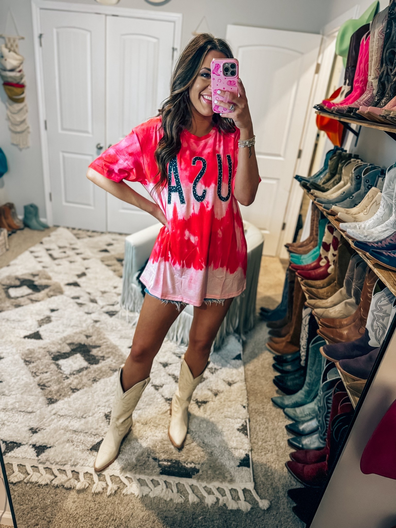 USA - July 4th from Amazon - red white and blue - tee shirt denim shorts and Tecova boots cowgirl boots 

#LTKSummerEdit #LTKStyleTip #LTKSeasonal