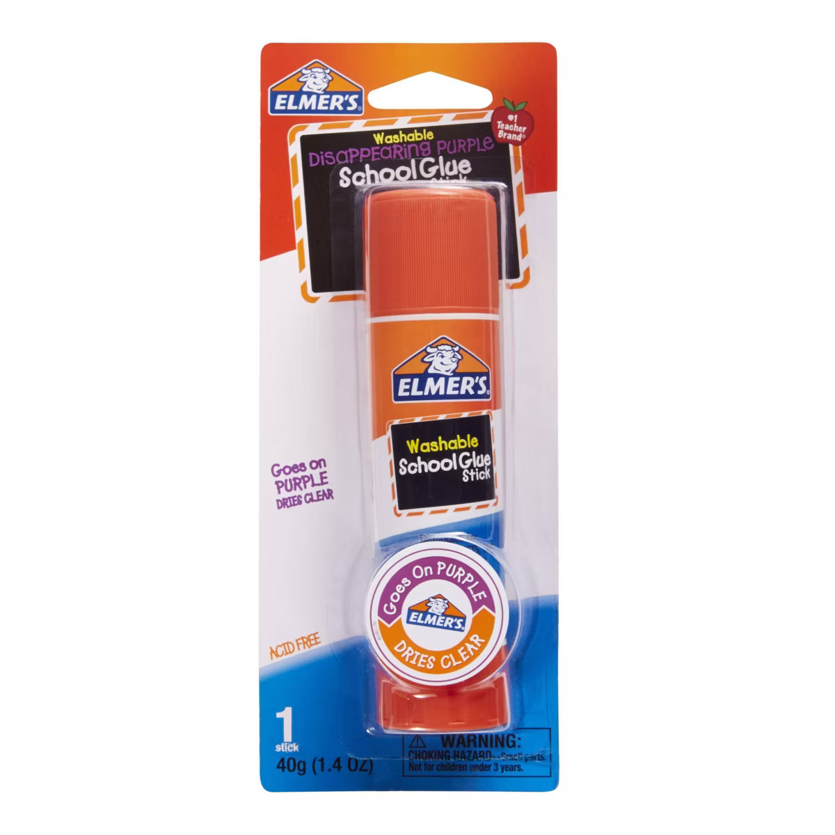 Elmer's 1.4oz Washable School Glue Stick - Disappearing Purple | Target