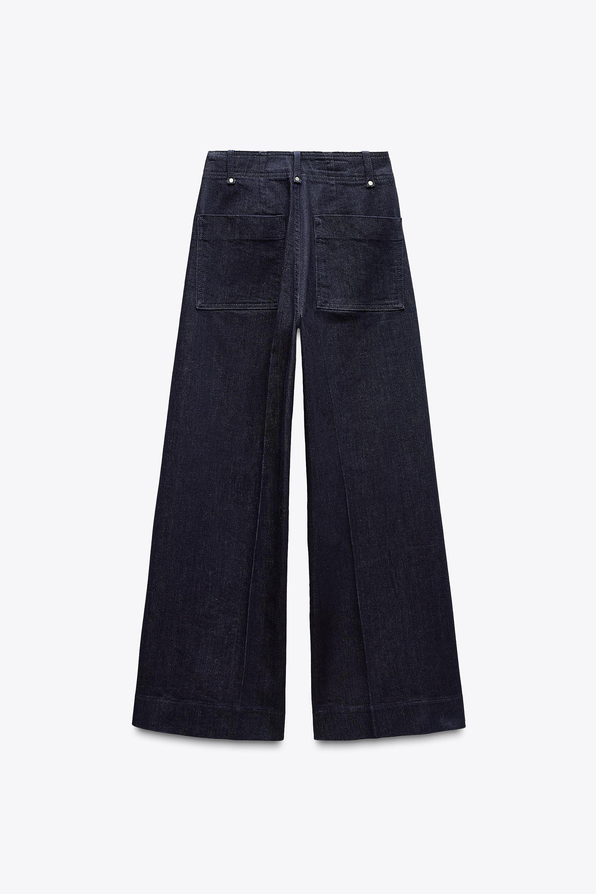 ZW COLLECTION TAILORED WIDE LEG HI-RISE JEANS | Zara US