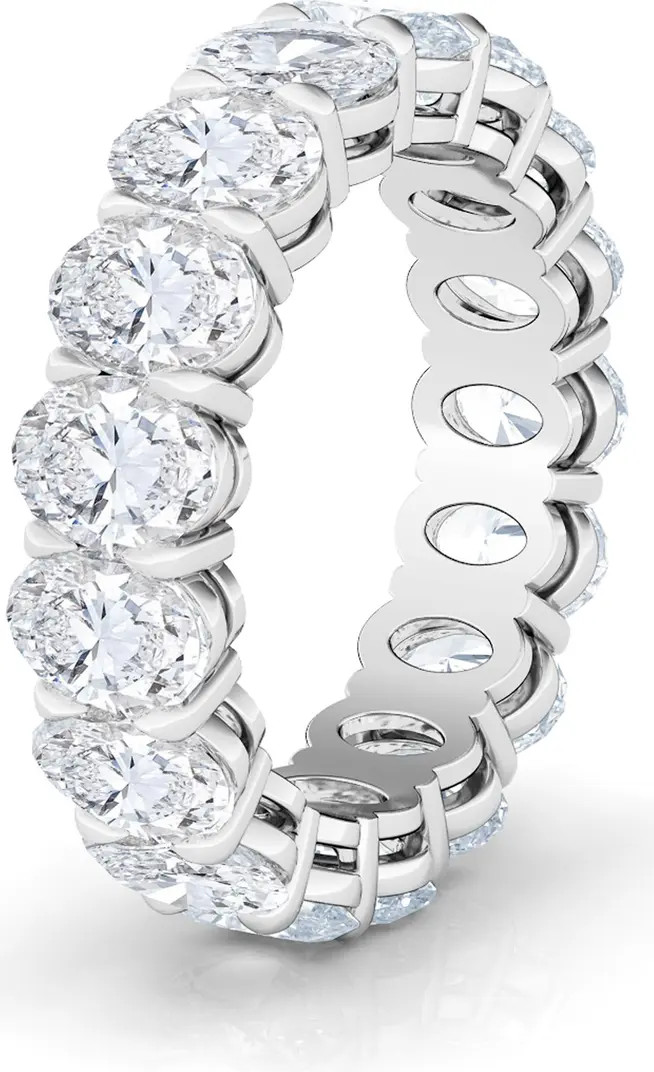 HauteCarat Oval Cut Lab Grown Diamond Eternity Band | Nordstrom | Nordstrom