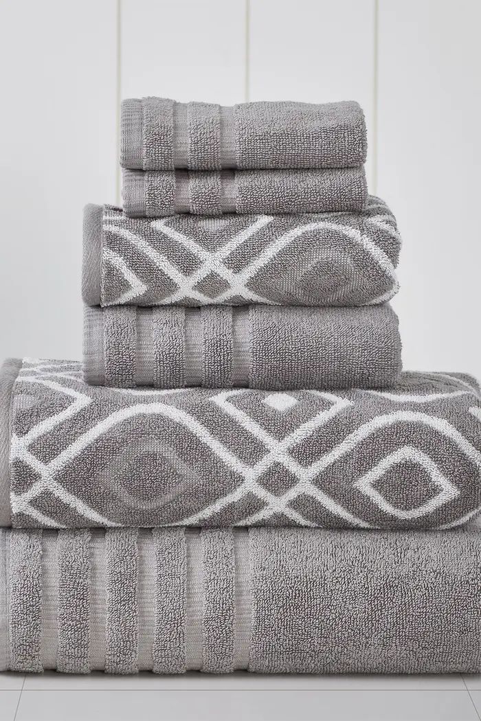 Yard Dyed Towel 6-Piece Set - Oxford Ash Grey | Nordstrom Rack