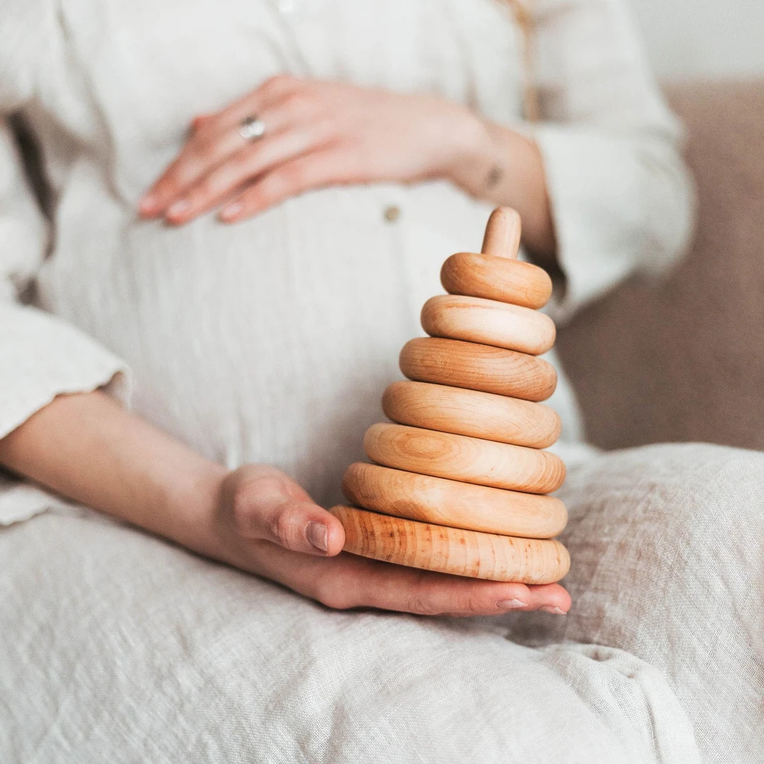 Wooden Stacking Pyramid - Circle Toy - Christmas Gifts For Toddlers | Etsy (US)