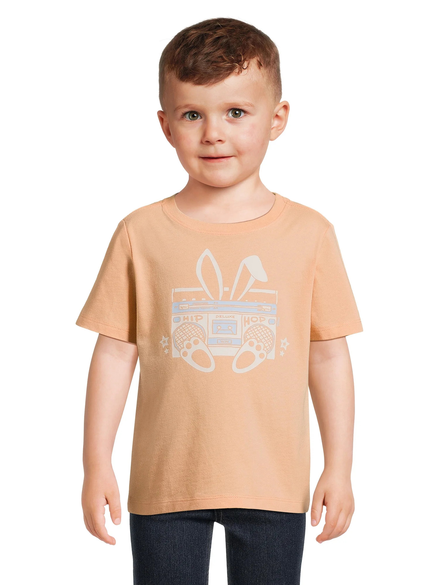 Wonder Nation Easter Toddler Short Sleeve Graphic T-Shirt, Sizes 12M-5T - Walmart.com | Walmart (US)
