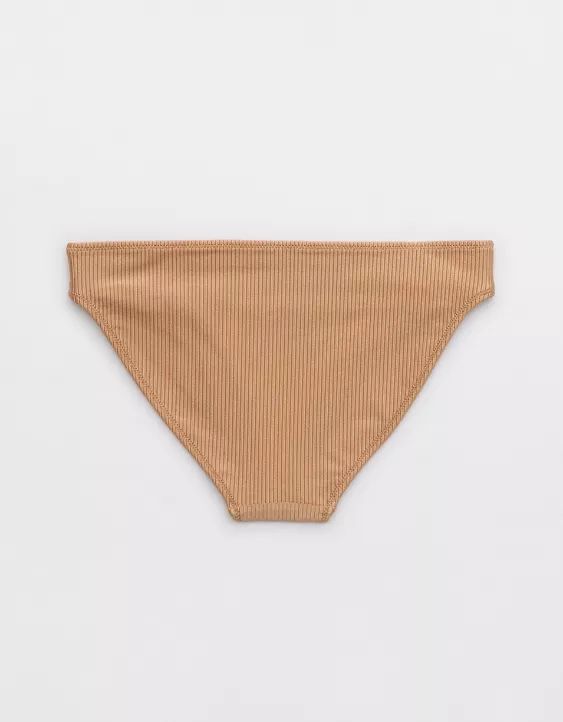 Aerie Shine Rib Full Coverage Bikini Bottom | Aerie