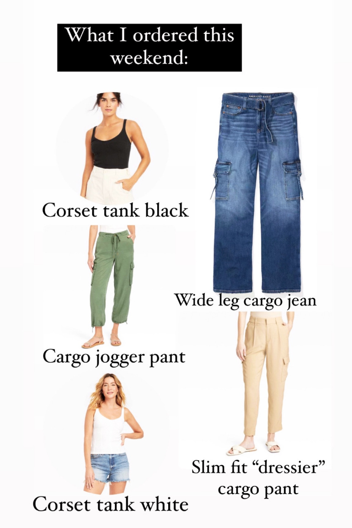 Cargo pants, wide leg cargo jeans, corset tank tops, workwear pants, spring fashion, target 🎯 finds, American Eagle jeans 

#LTKsalealert #LTKcurves #LTKFind