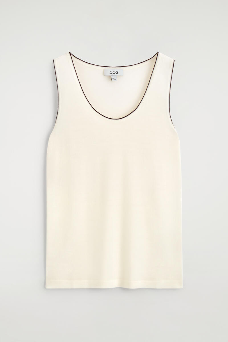 Contrast-Tipped Knitted Wool Tank Top | COS (US)