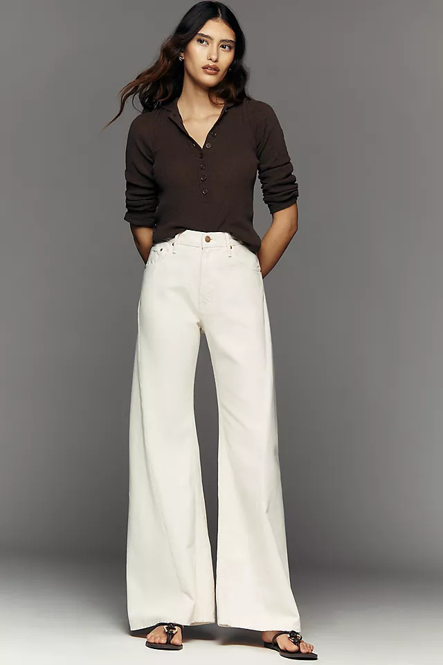 Lemon Twist High-Rise Wide-Leg Jeans | Anthropologie (US)