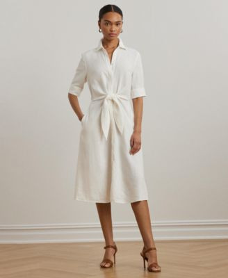 Lauren Ralph Lauren 100 Linen Shirt Dress 0p 22w | Macy's