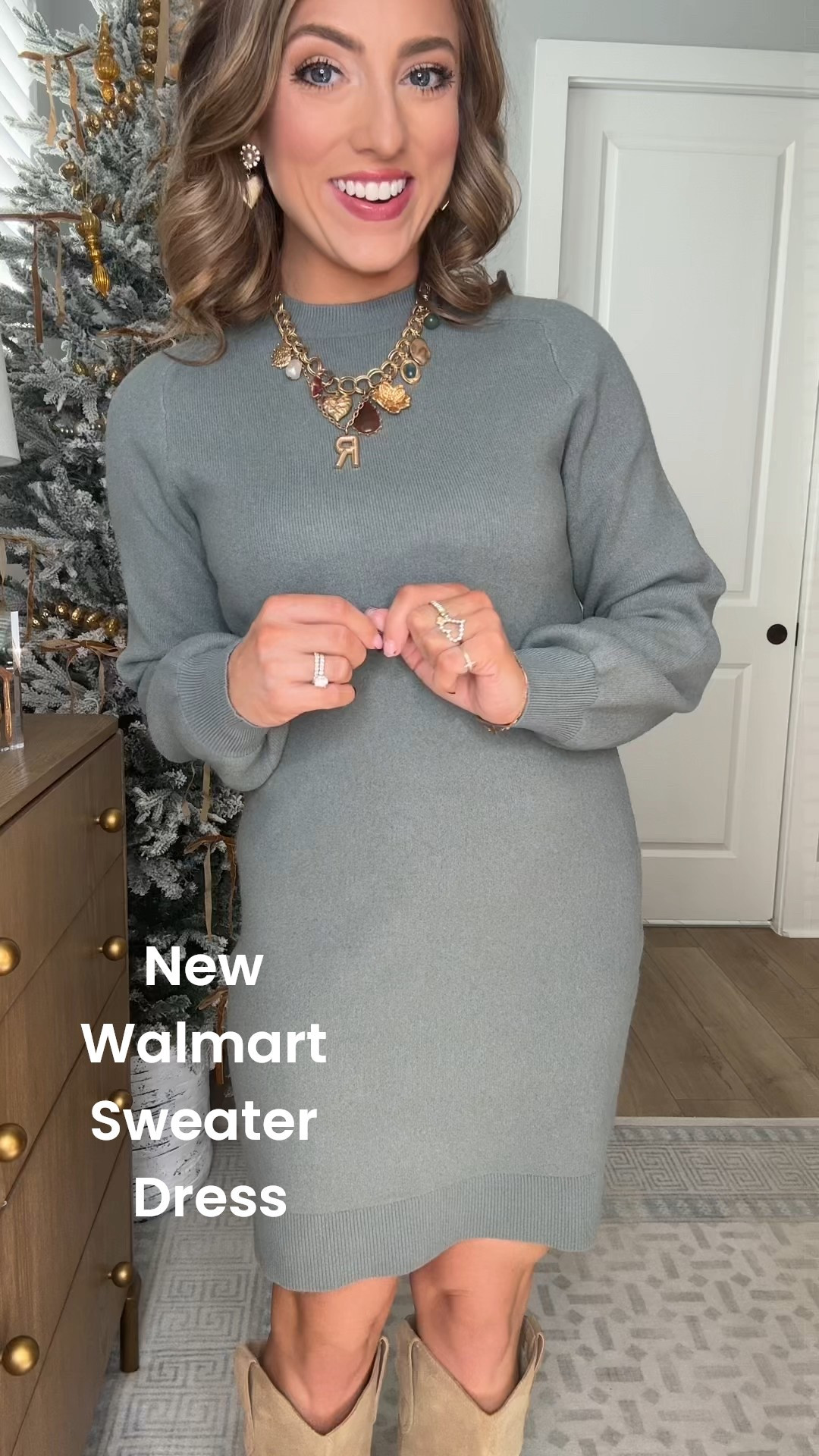 This Walmart sweater dress is such an easy win for cooler weather 🤍
Simple, flattering, and so comfortable — the perfect throw-on-and-go outfit that looks polished with minimal effort.

I love the soft knit fabric, relaxed yet feminine fit, and classic length that works for everyday wear, casual dinners, holiday gatherings, or even work-to-weekend styling. Paired with neutral knee-high boots and layered jewelry for a cozy, elevated look.

✨ Affordable Walmart fashion
✨ Easy to dress up or down
✨ Perfect for fall + winter outfits
✨ Comfortable and flattering fit

Everything is linked in LTK so you can shop this full Walmart outfit and more of my favorite budget-friendly fashion finds 🛒

#walmartfashion #walmartstyle #walmartfinds #walmartoutfit #sweaterdress #affordablefashion #budgetfriendlystyle #falloutfit #winteroutfit #casualchic #everydaywear #ltkfinds #ltkstyle