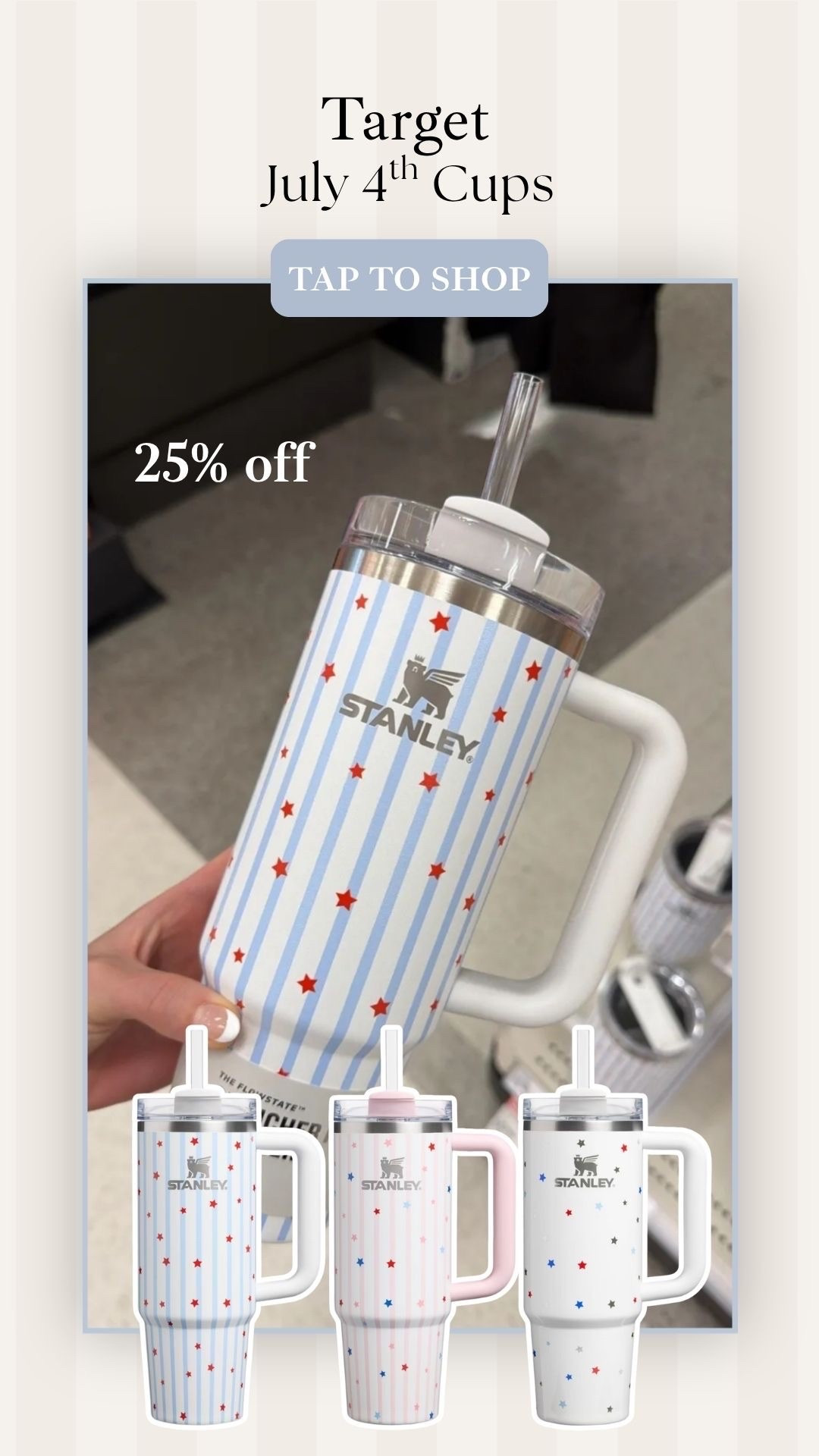 I told myself I didn’t need it, but it’s ON SALE now!!! 👀🫣🤷🏼‍♀️ oops sorry clayton

4th of july, red white and blue, on sale, cute cups, stanley

#LTKSaleAlert #LTKSeasonal
