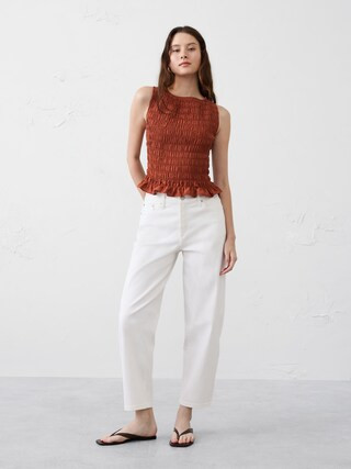 Boatneck Smocked Top | Banana Republic Factory | Banana Republic Factory