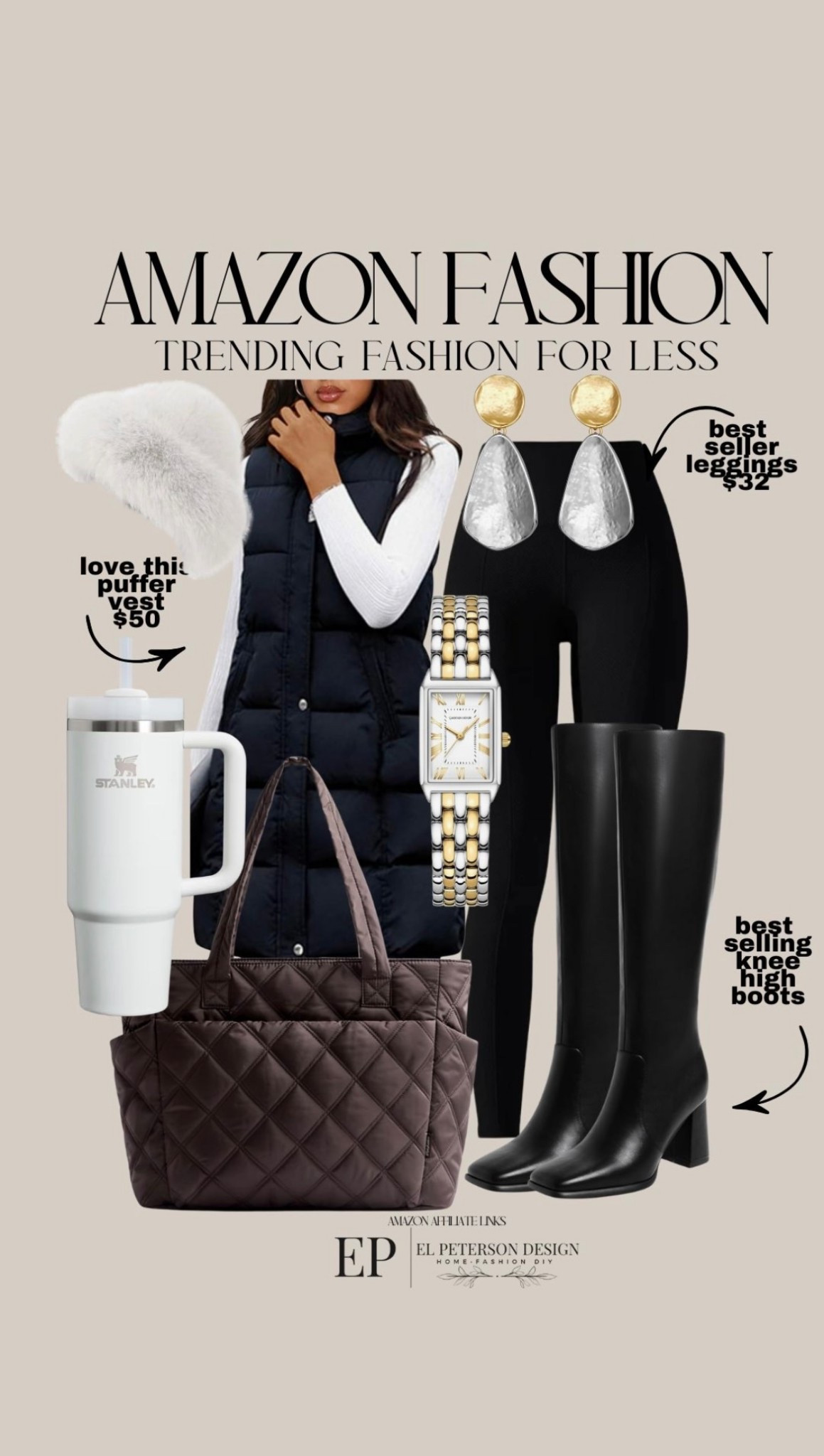 Amazon Fashion
Long puffer vest
Stanley cup
Tote bag
Leggings
Knee high boots
Watch
Earrings
Beanie


#LTKFindsUnder50 #LTKFindsUnder100 #LTKStyleTip