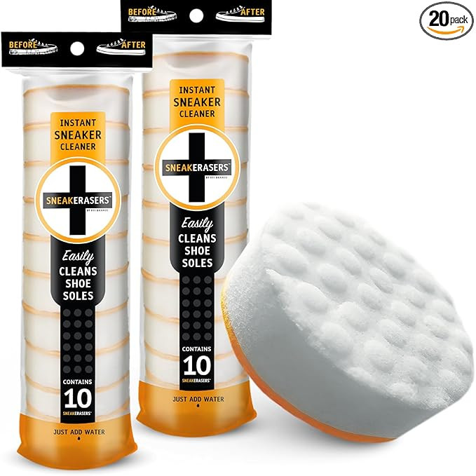 SneakERASERS Sole & Sneaker Cleaner, Premium Shoe Cleaner for Sneakers, Dual-Sided Sponges, Effec... | Amazon (US)