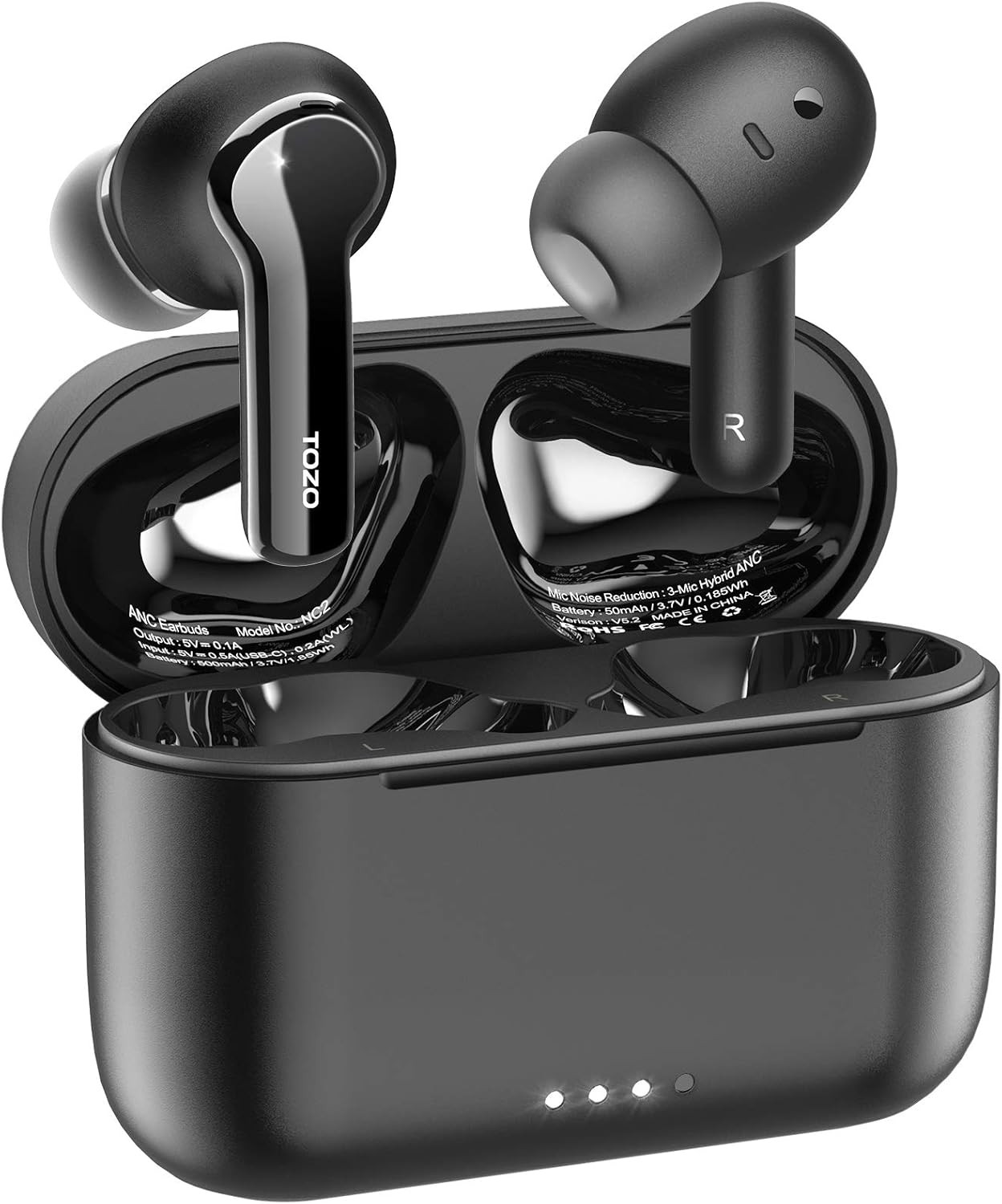 TOZO NC2 Hybrid Active Noise Cancelling Wireless Earbuds, in-Ear Detection Headphones, IPX6 Water... | Amazon (US)