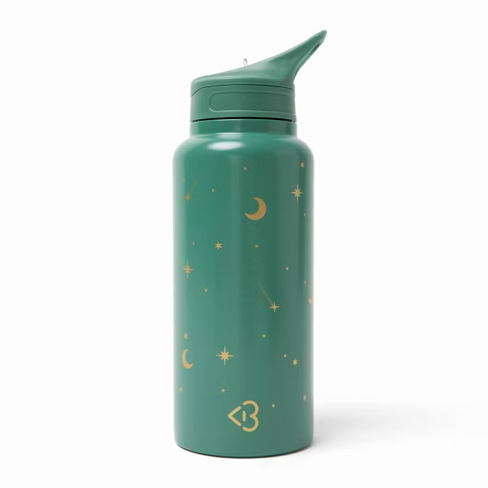 Blogilates 32oz Stainless Steel Water Bottle - Green | Target