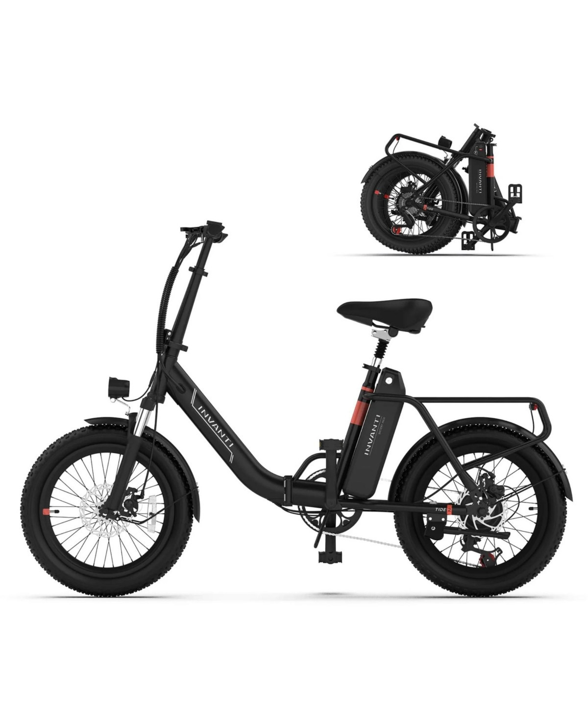 5th Wheel Tide 2 500W Folding Utility Electric Bike - Black - Black | Macy's