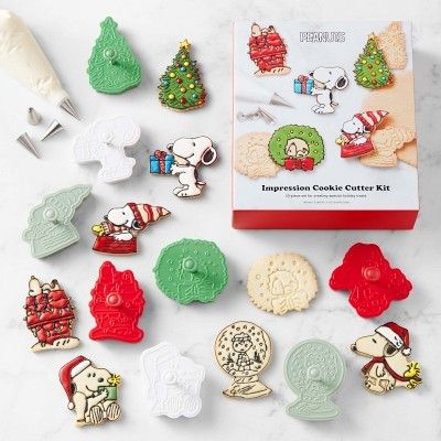 Williams Sonoma Peanuts™ Holiday Impression Cookie Cutters 23-Piece Set | Williams-Sonoma