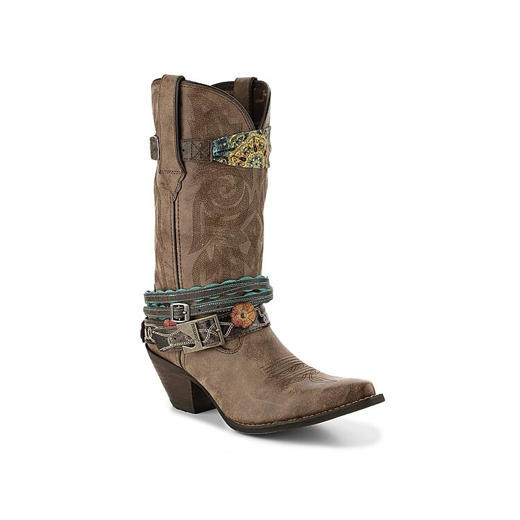 Durango Accessorized Cowboy Boot | Women's | Brown | Size 7.5 | Boots | DSW