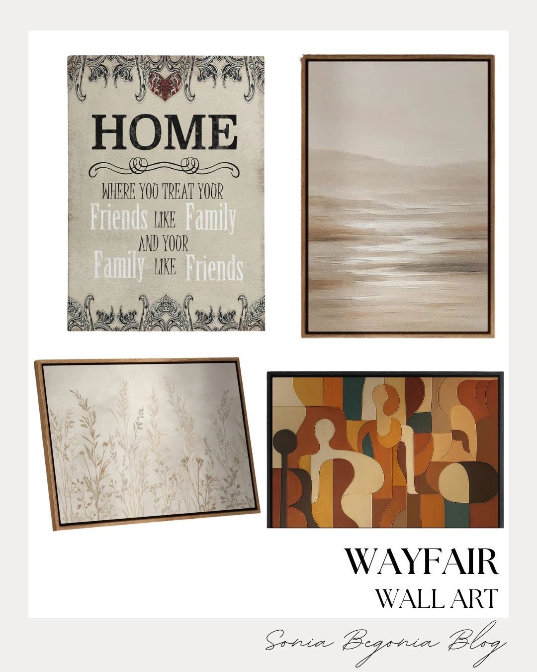 I am obsessed with these warm, neutral art pieces for a cozy home refresh! The serene landscapes and textured abstracts create such a calming atmosphere in any living room or bedroom. ☁️🤎

The "Home" quote art adds such a lovely personal touch to your space. I love mixing these earthy tones with framed botanical prints to create a sophisticated and inviting aesthetic! ✨🏡

#WayfairStyle #NeutralDecor #WallArtInspo #HomeStyling #InteriorInspo #CozyHome #ArtForYourHome #DecorGoals

#LTKHome