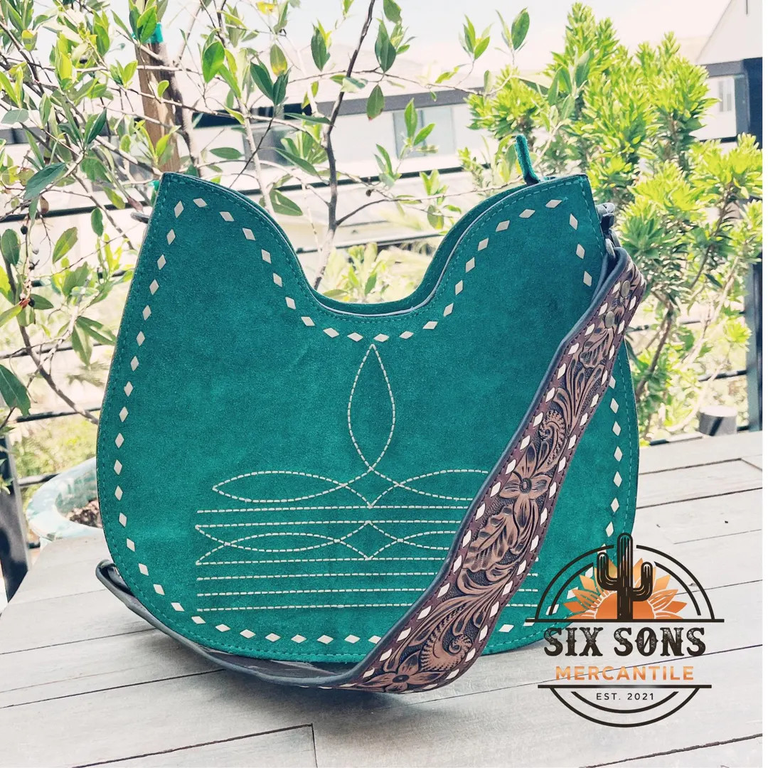 Handmade Leather Purse, Cute Tote Bag, Western Hobo Purse, Western Tote Bag, Suede Leather Purse,... | Etsy (US)