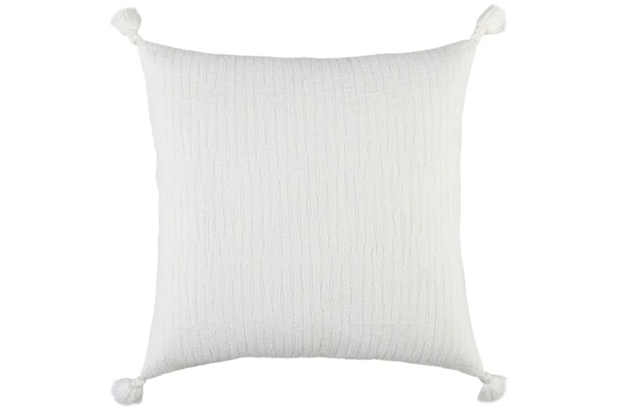 Rizzy Home Tasseled Solid Throw Pillow | Ashley Homestore