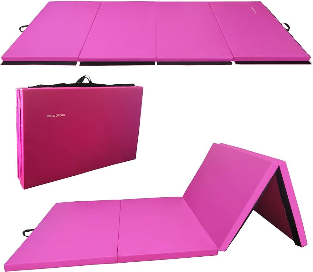 BalanceFrom All Purpose 4'x10'x2" Extra Thick High Density Anti Tear Gymnastics Gym Folding Exerc... | Amazon (US)