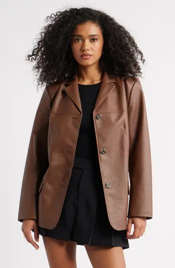 Pebble Faux Leather Jacket | Nordstrom