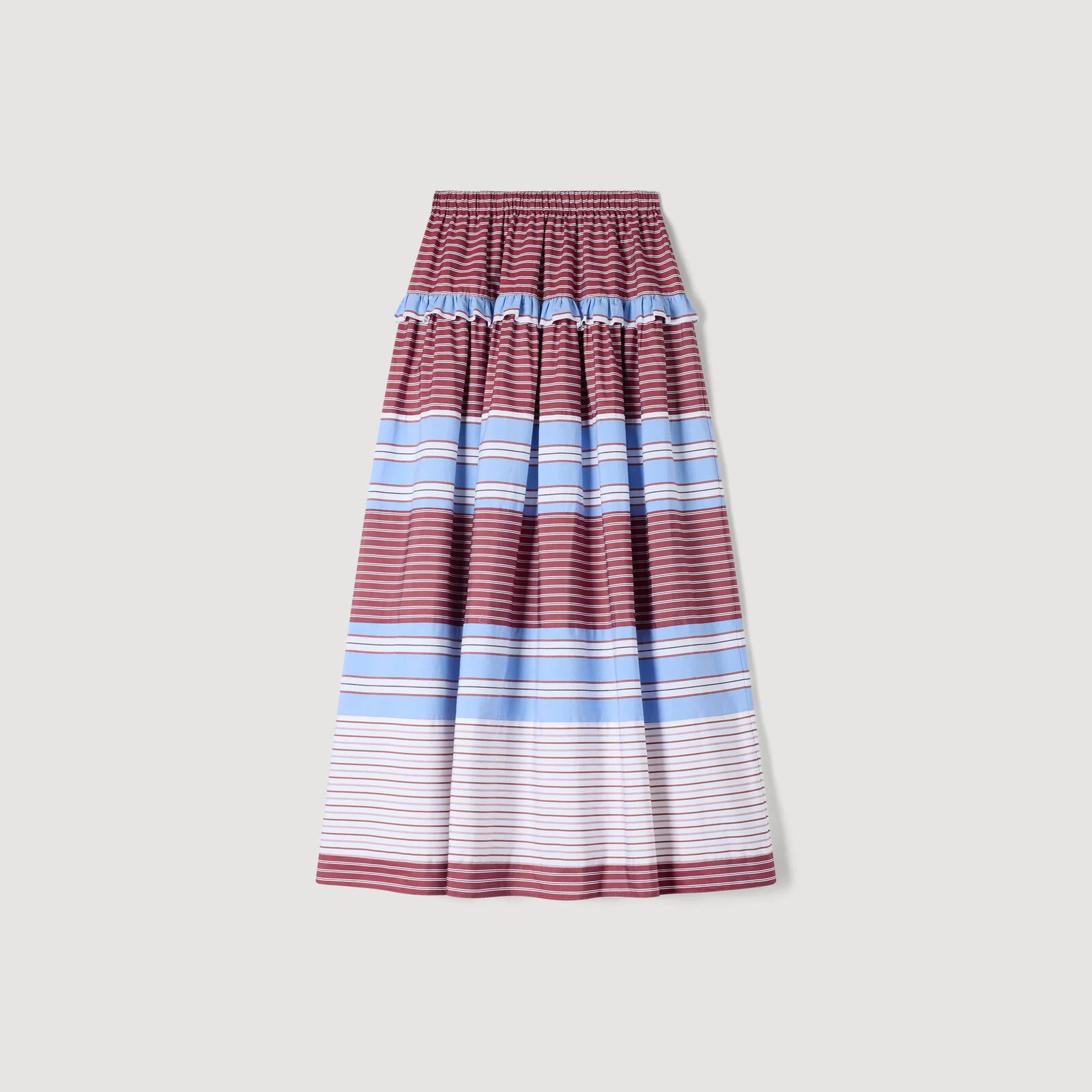 Maxi striped cotton skirt | Sandro US | Sandro-Paris US