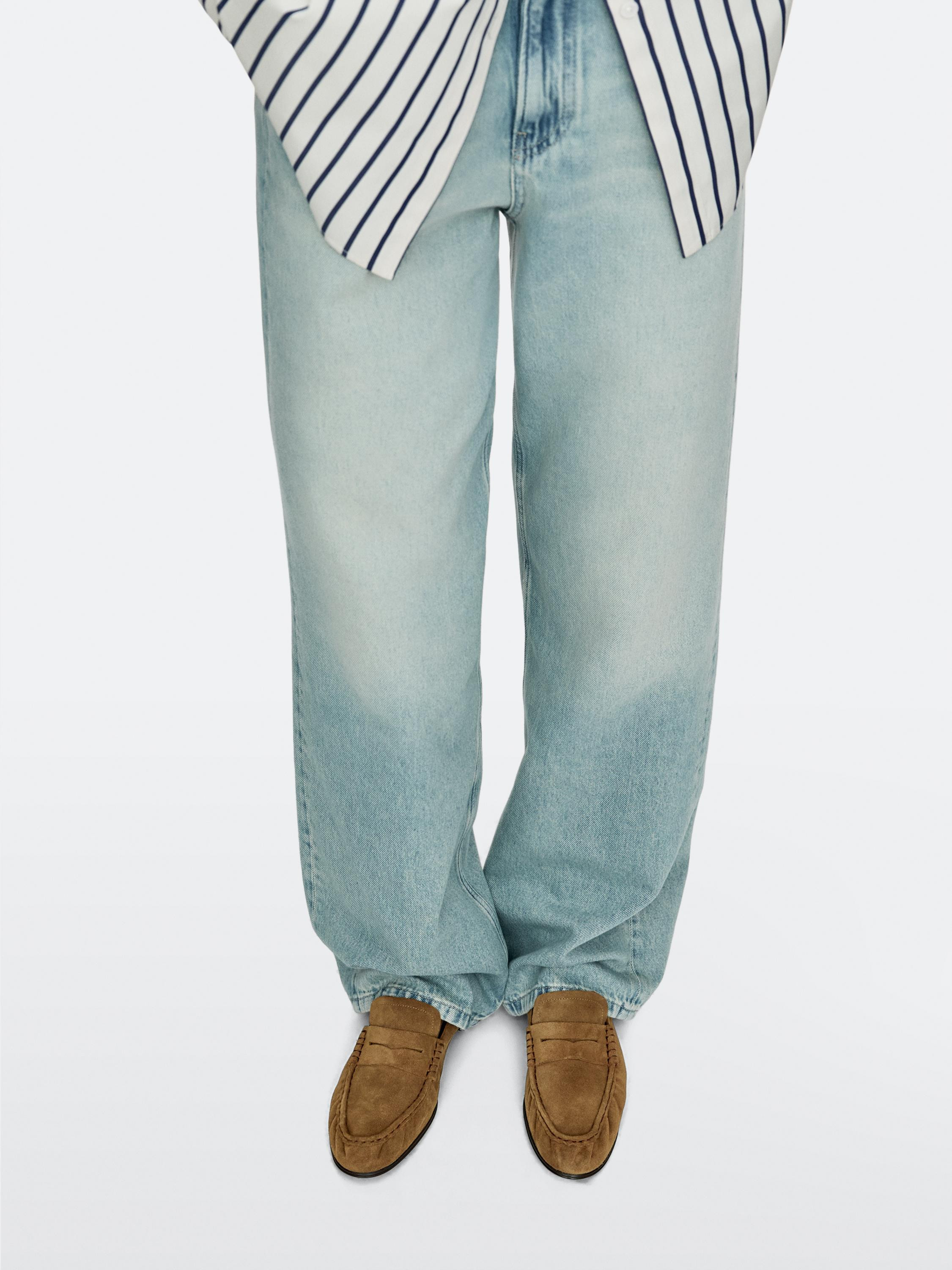 Mokassin aus weichem Rauleder | Massimo Dutti DE