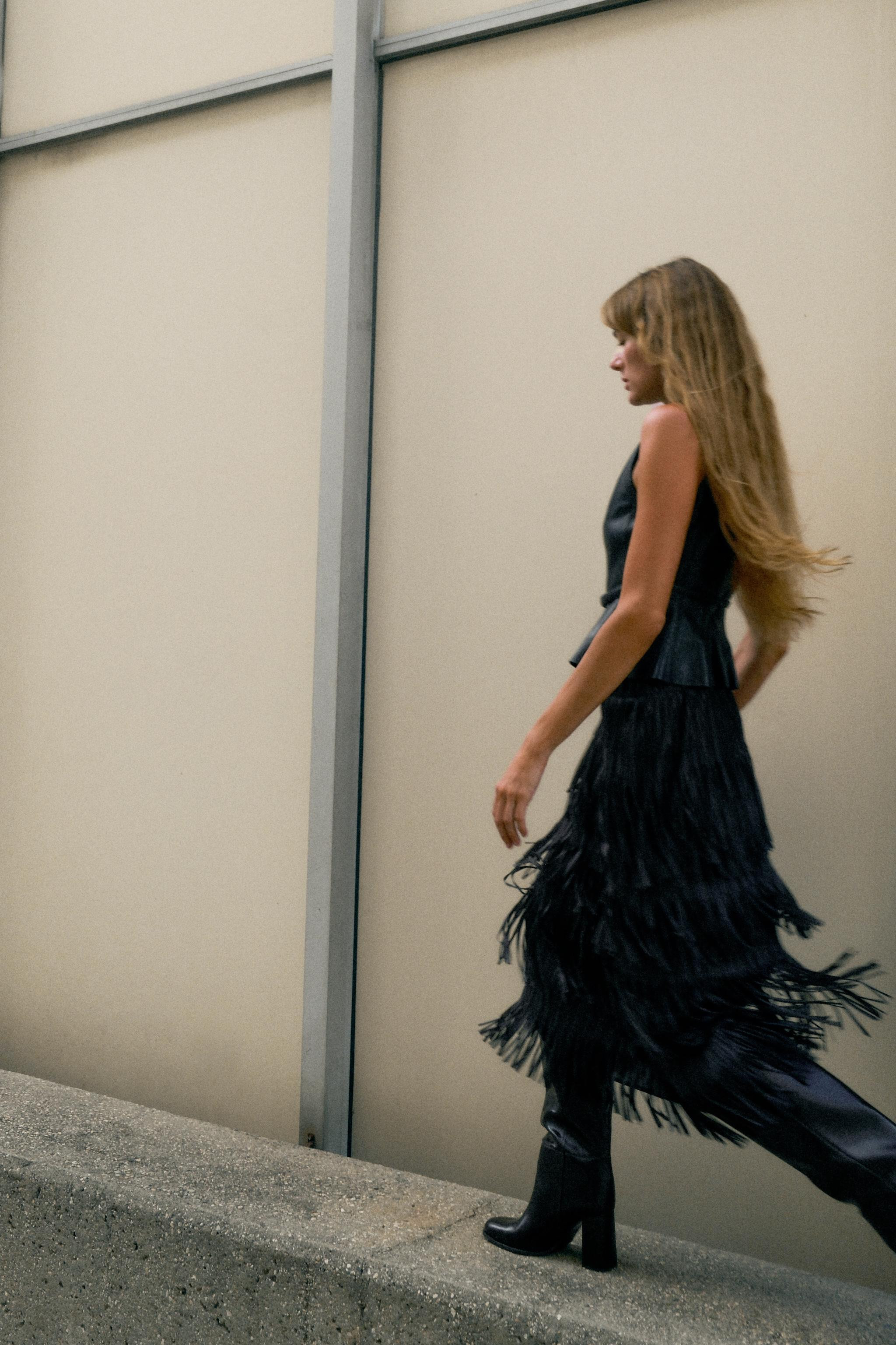 FRINGED MIDI SKIRT | Zara US